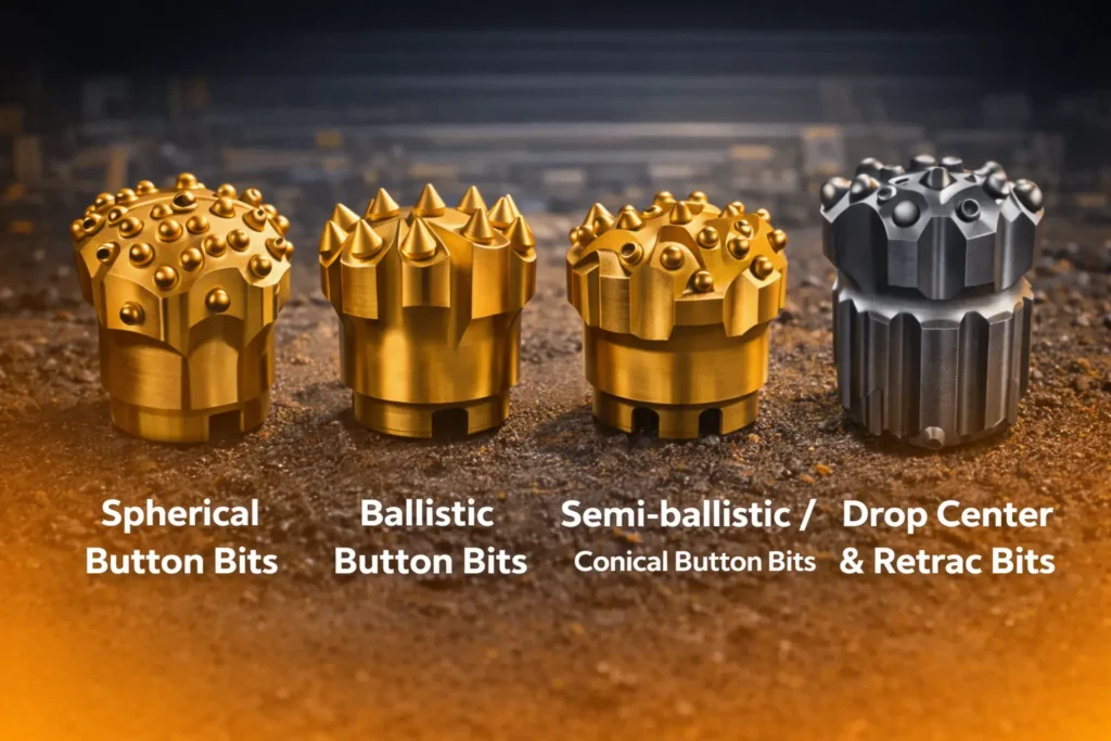 Top Hammer Button BIts Types