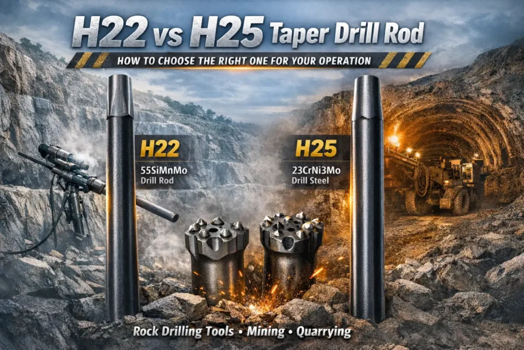 H22 vs H25 Tapered Drill Rod How to Choose