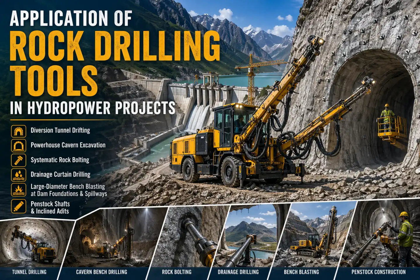 Application of Rock Drilling Tools in Hydropower Projects