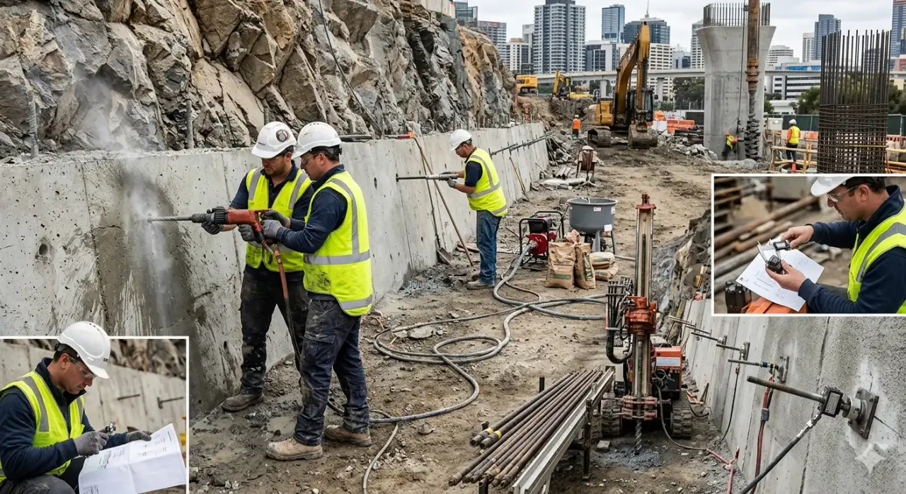 Foundation Drilling and Rock Anchor Installation