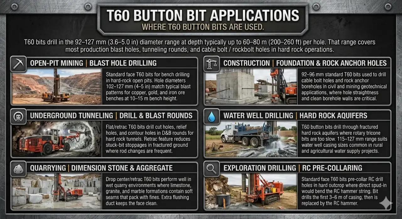 GT60 Button Bit Applications