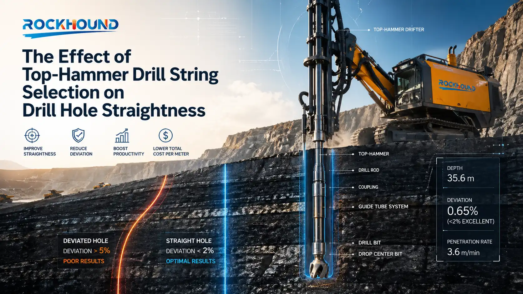 Top Hammer Drill String Selection & Hole Straightness