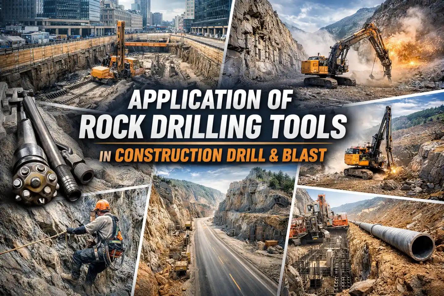 Top Hammer Rock Drilling Tools in Construction & Blast