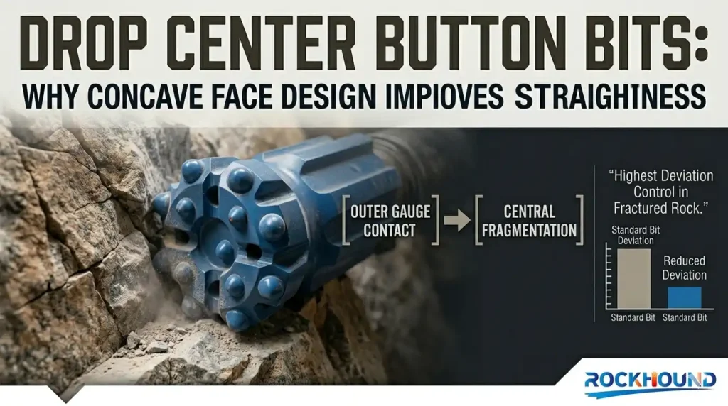 Drop Center Button Bits Why Concave Face Design Improves Hole Straightness