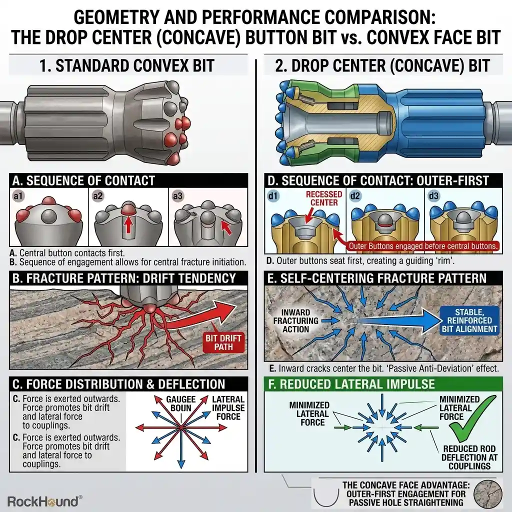 The Geometry Function of Drop Center