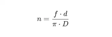 How To Calculate The Target Rotation Speed n