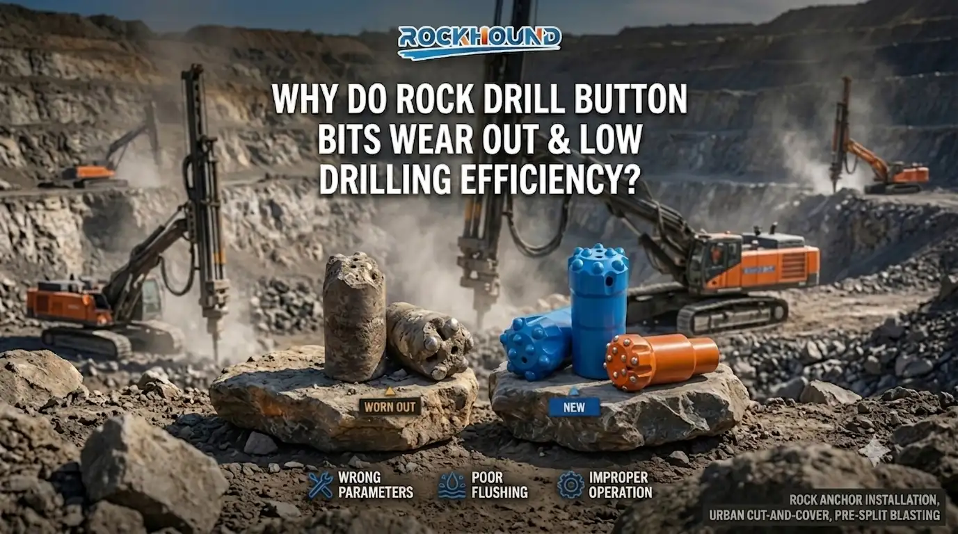 Rock Drill Button Bits Why Wear Out Low Drilling Efficiency